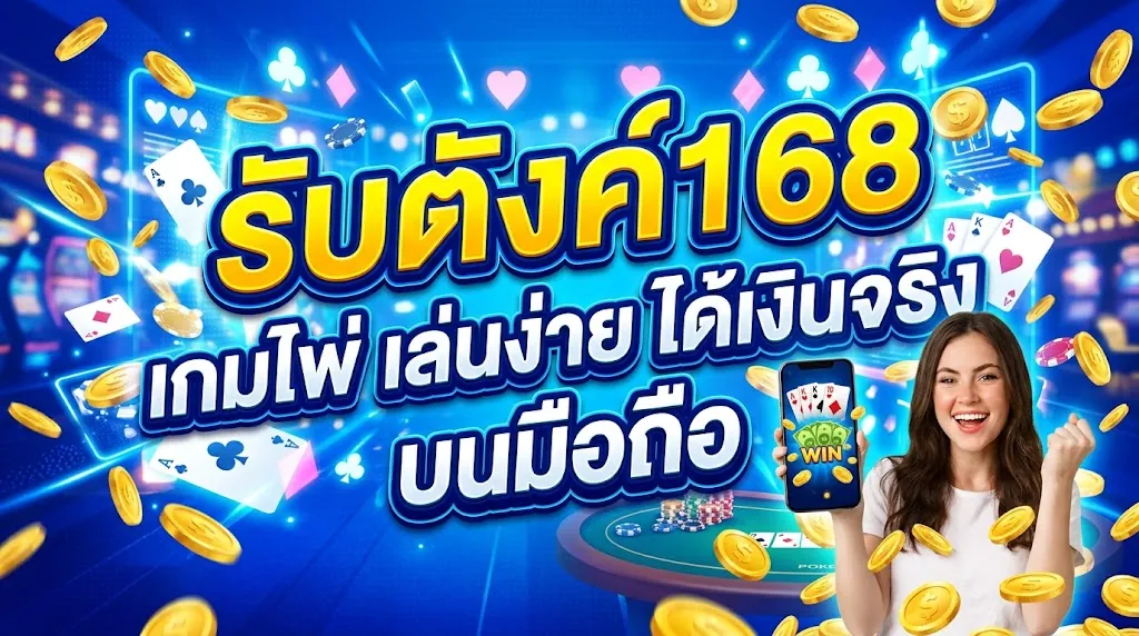 รับตังค์168 เกมไพ่ เล่นง่าย ได้เงินจริง บนมือถือ